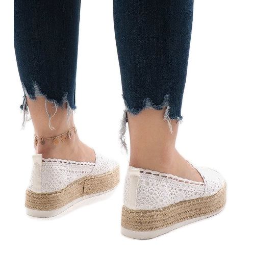Białe trampki espadryle na platformie r.38 na Arena.pl