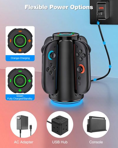 STACJA ŁADUJĄCA DO NINTENDO SWITCH 2 RGB JOY-CON 4W1 na Arena.pl