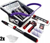 ZESTAW BLUE DOLPHIN 330 4x Wałek Wiadro Barracuda 2x Wkład 2x Uchwyt Kij