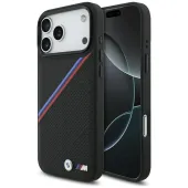 etui bmw m tricolor metal logo magsafe do iphone 17 pro max - czarne