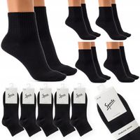 Skarpetki Męskie BAWEŁNIANE SPORTOWE skarpety czarne ODDYCHAJĄCE JAKOŚĆ