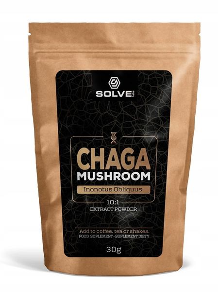 Chaga Błyskoporek podkorowy 100G SOLVE LABS zdjęcie 2