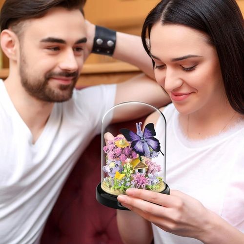 KLOCKI DO BUDOWANIA OGRODU ZESTAW MINIATUROWYCH KLOCKÓW Z MOTYLAMI PREZENT na Arena.pl