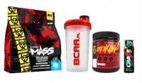 ZESTAW MUTANT MASS + KREATYNA GAINER CREACONG SHAKER CRAZE SHOT MASA SIŁA