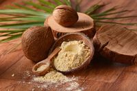 FOTOTAPETA kuchenna KOKOS DREWNO WIÓRKI KOKOSOWE