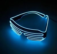 Okulary LED świecące na imprezach niebieskie neonowe okulary