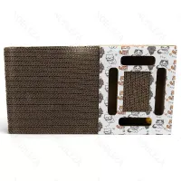 Drapak tekturowy dla kota 45x24x4 cm z kocimiętką i piłeczką dla zabawy i relaksu