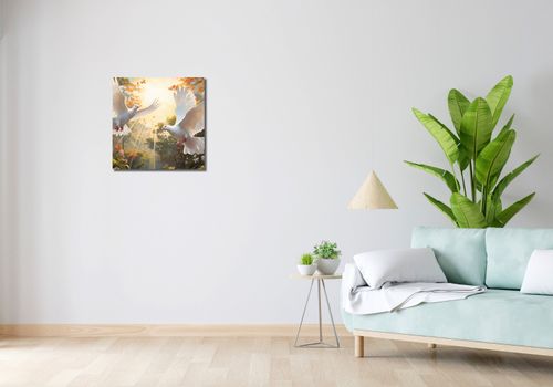 Obraz 50x50cm Gołębie o Poranku na Arena.pl