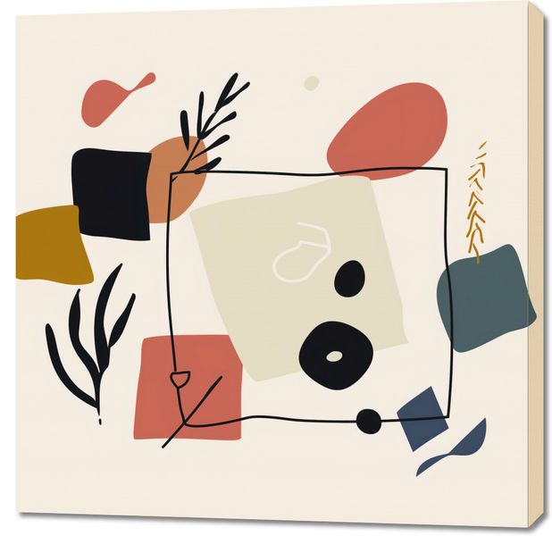 Obraz 90x90cm Abstrakcyjny Dialog zdjęcie 1