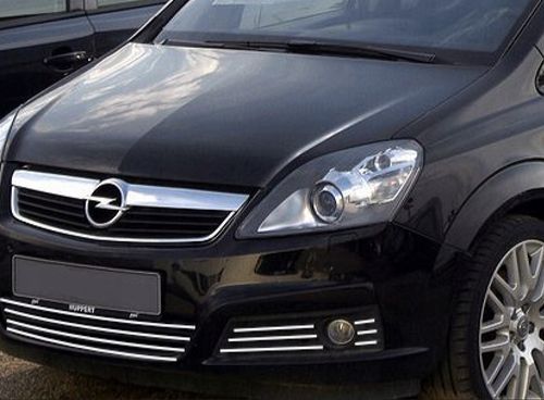 OPEL ZAFIRA B Listwy CHROM GRILL atrapa + HALOGEN na Arena.pl