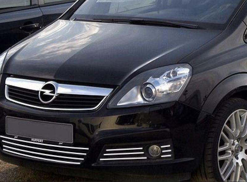 OPEL ZAFIRA B Listwy CHROM GRILL atrapa + HALOGEN zdjęcie 4