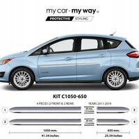 Ford C-Max II 11-19 Listwy CHROM Boczne Drzwi SR