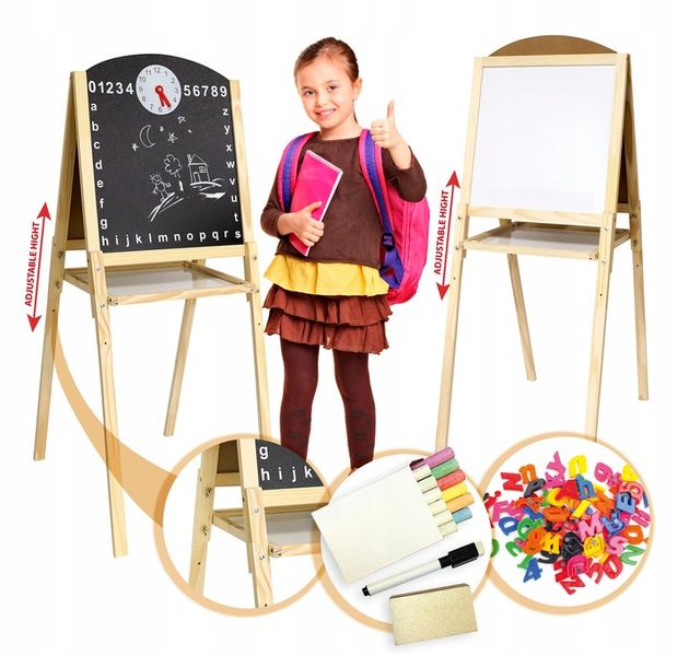 Edukacyjna Tablica magnetyczna dwustronna 109 cm zdjęcie 1