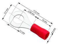 Konektor oczkowy izolowany S śruba3,7 kabel4,3mm