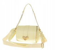 Laura Biaggi - torebka listonoszka żółty mat klapka serduszko L325103