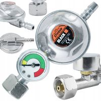 REDUKTOR BUTLI GAZU 11KG PROPAN BUTAN LPG MANOMETR 37 mbar BLACK PROMO