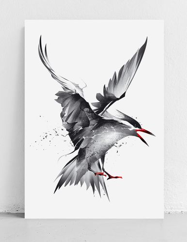 Plakat ptak abstrakcja obraz 70x100 cm na Arena.pl