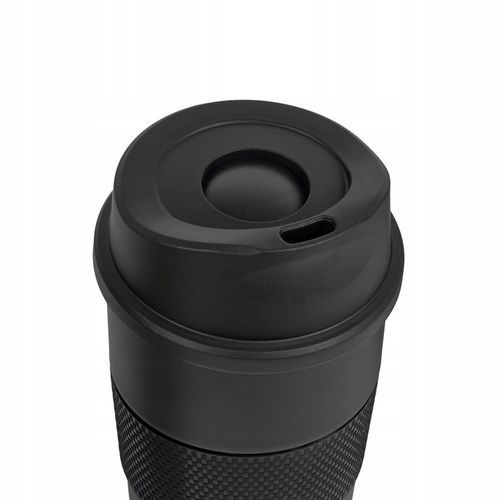 Czarny KUBEK TERMICZNY kawa na wynos MAŁY TERMOS 330ml PREMIUM na Arena.pl