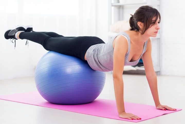Piłka rehabilitacyjna gimnastyczna do ćwiczeń fitness siedzenia ABS zdjęcie 10