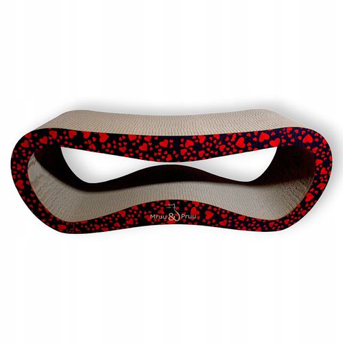 Drapak dla kota LEON | czarny w serca | 78x28x24 cm | MruuPruu na Arena.pl