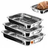 KADAX Blacha Z Rusztem Brytfanna Stal 30+35+40cm