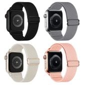 Zestaw Pasków Nylonowych do Apple Watch 38 40 41 42mm Regulowane 4 Sztuki