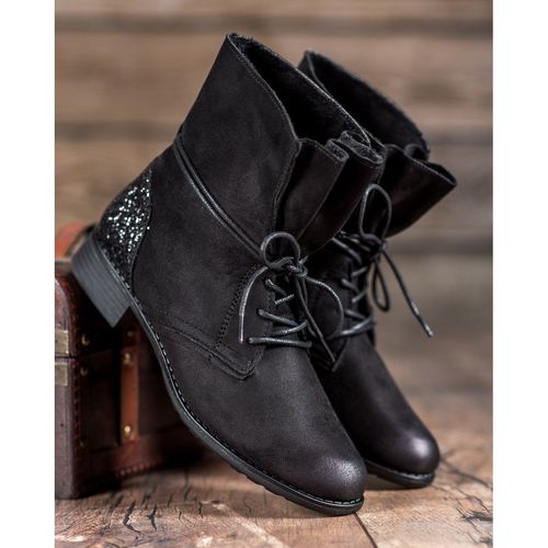 Czarne Sznurowane Botki r.41 na Arena.pl