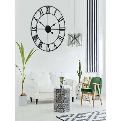 Zegar ścienny rzymski retro vintage loft 3d 60cm z cichym mechanizmem na Arena.pl