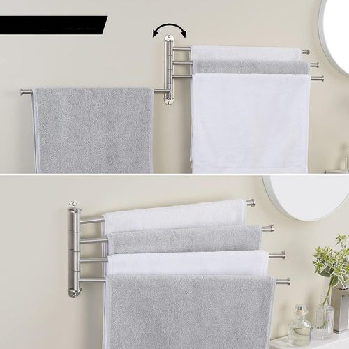 Wieszak na ręczniki KES, 4-ramienny, 19.5", stal nierdzewna, matowy na Arena.pl