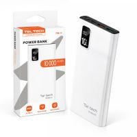 Teltech power bank bateria awaryjna 5A 22.5W biały 10000 mAh  TPB-10