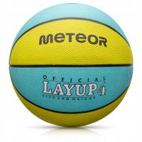 METEOR PIŁKA DO KOSZYKÓWKI LAYUP 4 ŻÓŁTO-NIEBIESKA