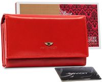 skórzany portfel damski z zewnętrzną kieszenią — peterson