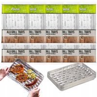 ZESTAW 30x TACKA TACA NA GRILL GRILLA GRILLOWA ALUMINIOWA 33x23 CM