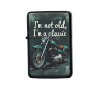 Zapalniczka Benzynowa Zielony Motocykl – "I'm not old, I'm a classic"
