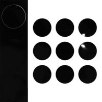 Zaślepki Samoprzylepne Gładkie CZARNY POŁYSK fi 20mm 9 Sztuk ZM286