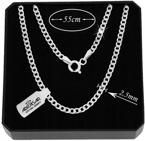 SREBRNY MĘSKI ŁAŃCUSZEK PANCERKA 025/55cm SREBRO 925 na Arena.pl