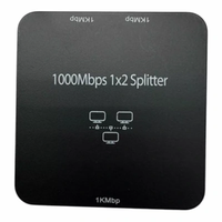 Gigabitowy Rozdzielacz Ethernet RJ45 1 Do 2 Splitter 1000 Mbps Czarny