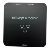Gigabitowy Rozdzielacz Ethernet RJ45 1 Do 2 Splitter 1000 Mbps Czarny