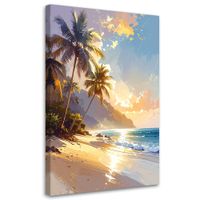 Obraz do salonu sypialni biura spa hotelu,Pastelowa Tropikalna