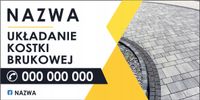 BANER REKLAMOWY OCZKOWANY 200x100 RÓŻNE WZORY UKŁADANIE KOSTKI BRUKOWEJ