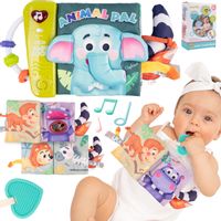 Książeczka Edukacyjna Sensoryczna Dżungla Gryzak Lusterko