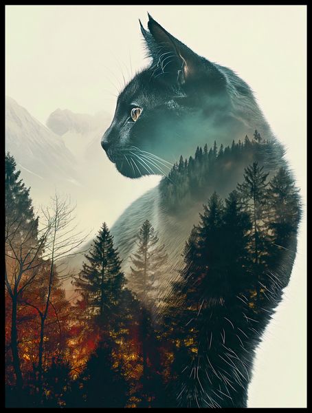 Plakat 60x80cm Koci Duch Lasu zdjęcie 2