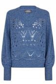 Mos Mosh Livia V-Neck Knit - Quiet Harbor XS