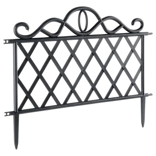 Płotek ogrodowy czarny 48x27 cm 4 szt. na Arena.pl