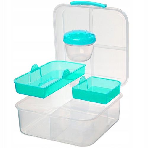ŚNIADANIÓWKA SISTEMA LUNCHBOX POJEMNIK BOX BENTO 1250 ml Z PRZEGRÓDKAMI SOS na Arena.pl