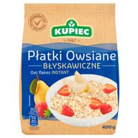 Kupiec PŁATKI OWSIANE BŁYSKAWICZNE 400g 0,4KG
