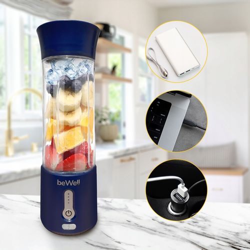 BLENDER KIELICHOWY DO SMOOTHIE I KOKTAJLI RECZNY beWell 500ml BEZPRZEWODOWY na Arena.pl