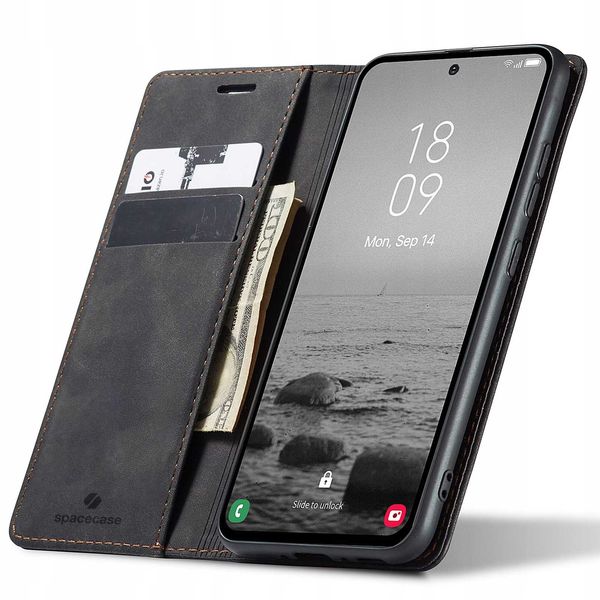 Spacecase Wallet Galaxy A70 Black zdjęcie 1