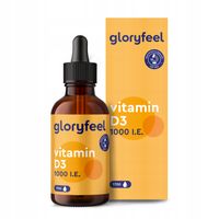 WITAMINA D3 1000IU 1700 KROPLI 50ml - ODPORNOŚĆ I ZDROWE KOŚCI - gloryfeel