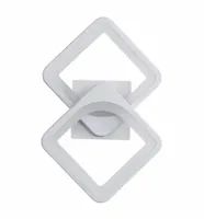 LAMPA ŚCIENNA KINKIET LED KWADRAT BIAŁY 24W 6000K DO SALONU, JADALNI